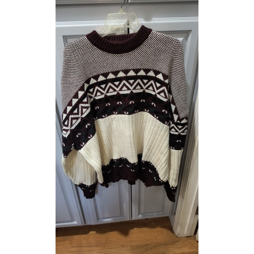 Mens Hardwood &Pine Acrylic Nordic Style Grandpa Sweater 2xl